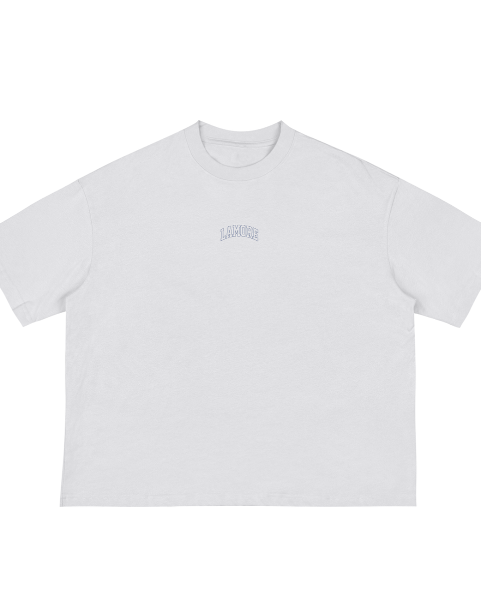 CURVED LOGO BOXY TEE - NAVY