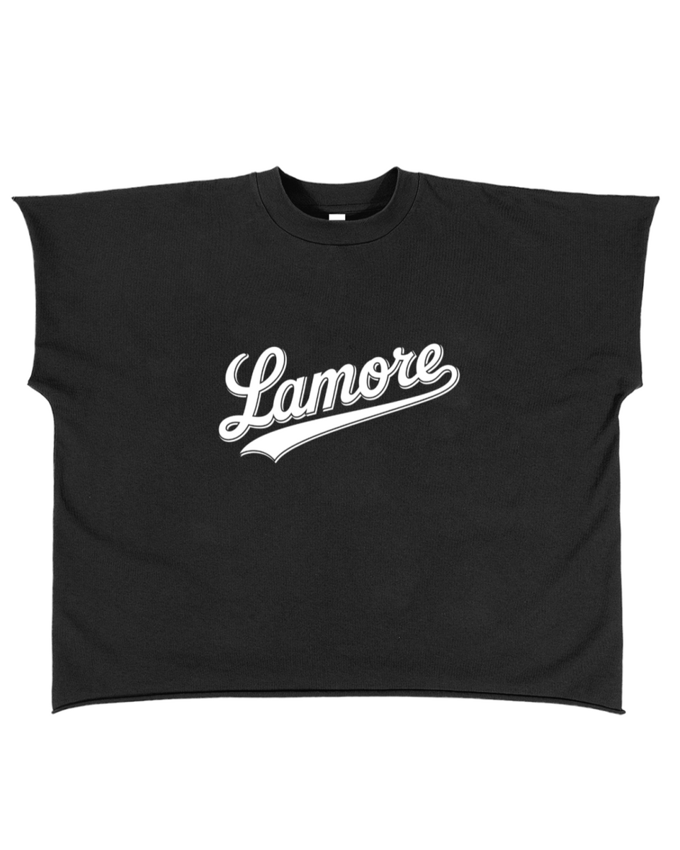 BOXY SLEEVELESS SHIRT - BLACK