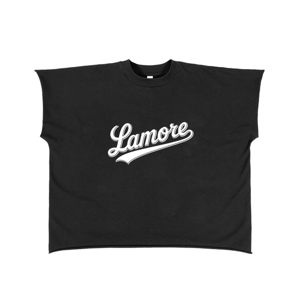 BOXY SLEEVELESS SHIRT - BLACK