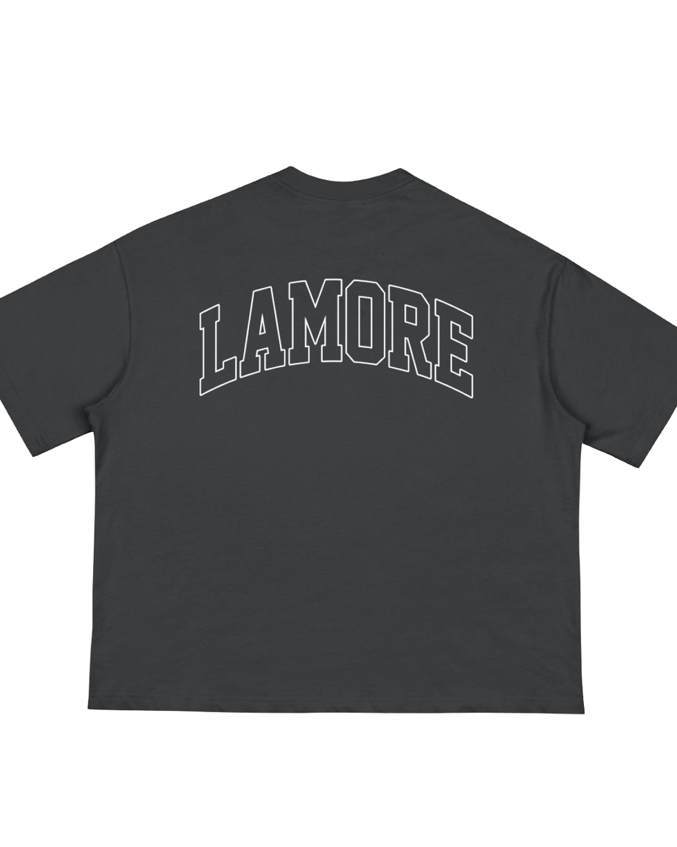 CURVE LOGO BOXY TEE - BLACK/WHITE