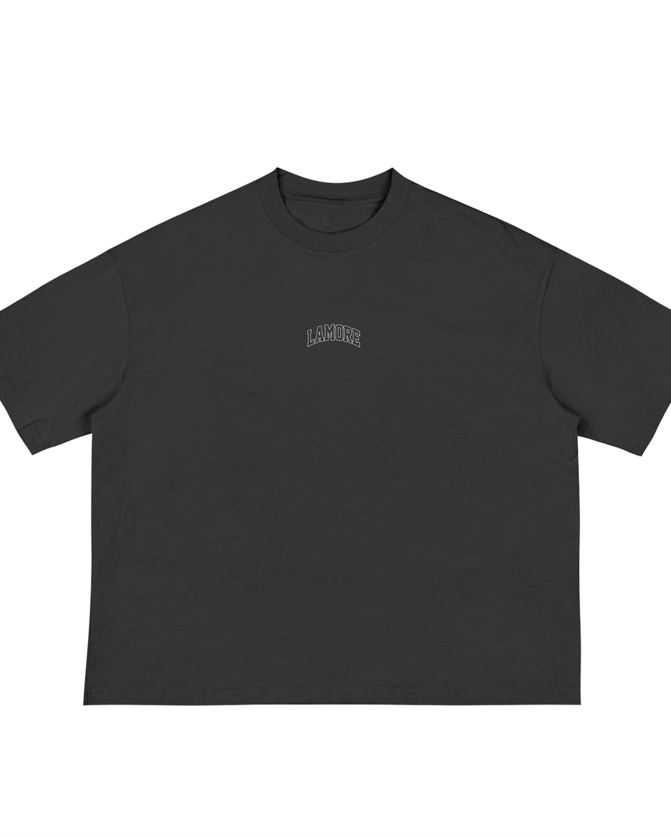 CURVE LOGO BOXY TEE - BLACK/WHITE