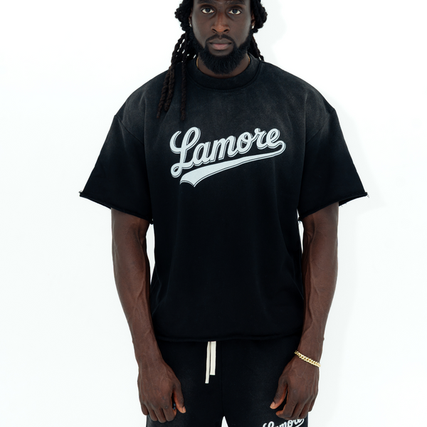FADED SWEAT SHORTS - BLACK