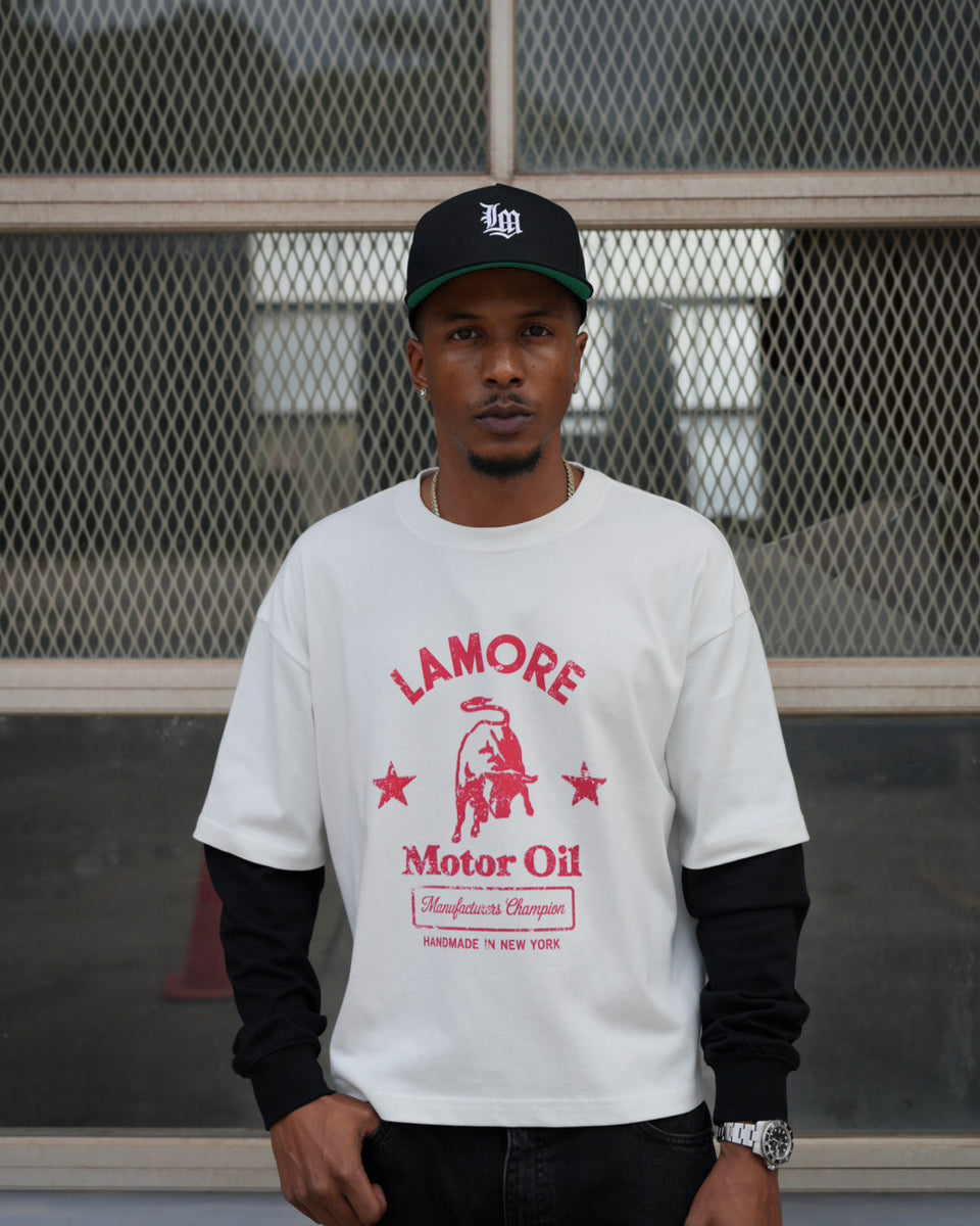 Lamore Motor Oil Shirt - White