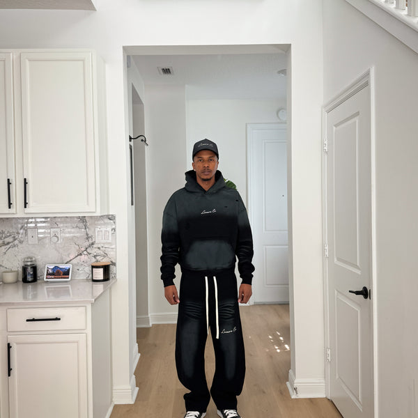 FADED SWEAT PANTS - BLACK