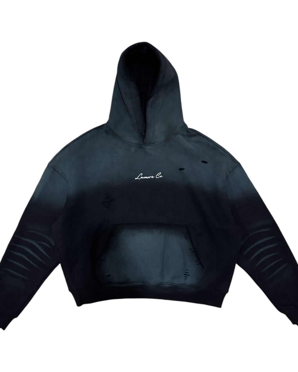 FADED HOODIE - BLACK