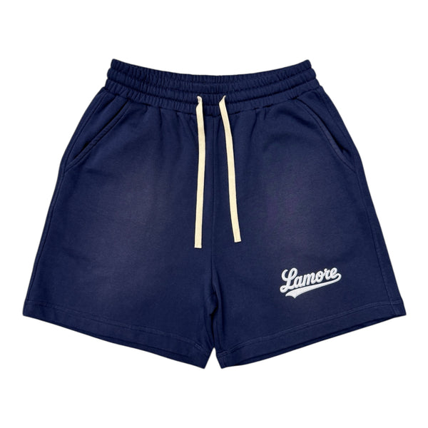 FADED SWEAT SHORTS - NAVY
