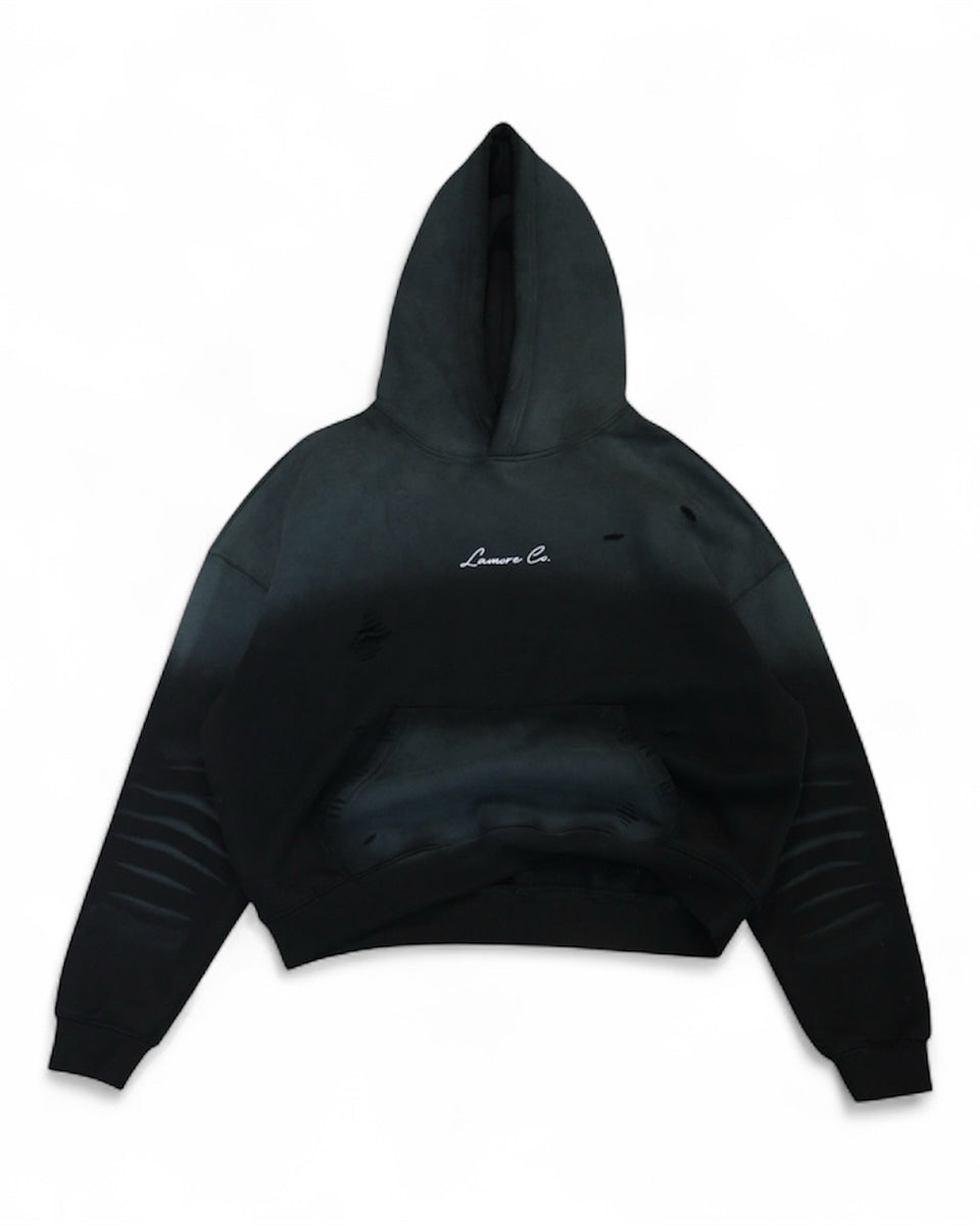 Sunfaded Boxy Hoodie - Black