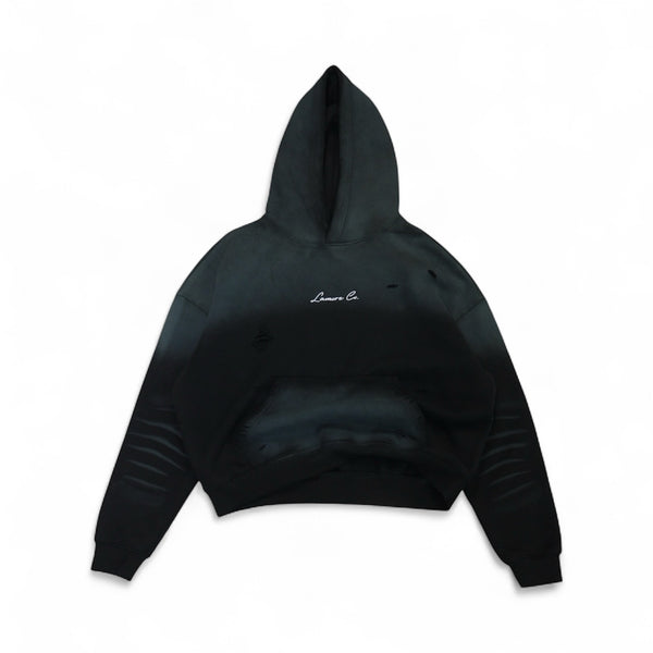 Sunfaded Boxy Hoodie - Black