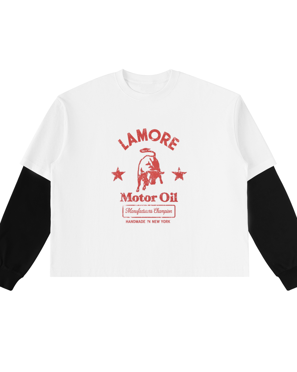 Lamore Motor Oil Shirt - White